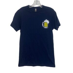 Chug Life Beer Mug Graphic Tshirt Mens Small Blue Delta Apparel